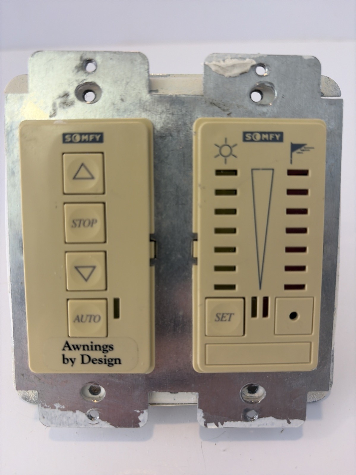 Somfy Somfymatic Sun & Wind Control Unit (Ivory) for 110V Somfy Untested Parts