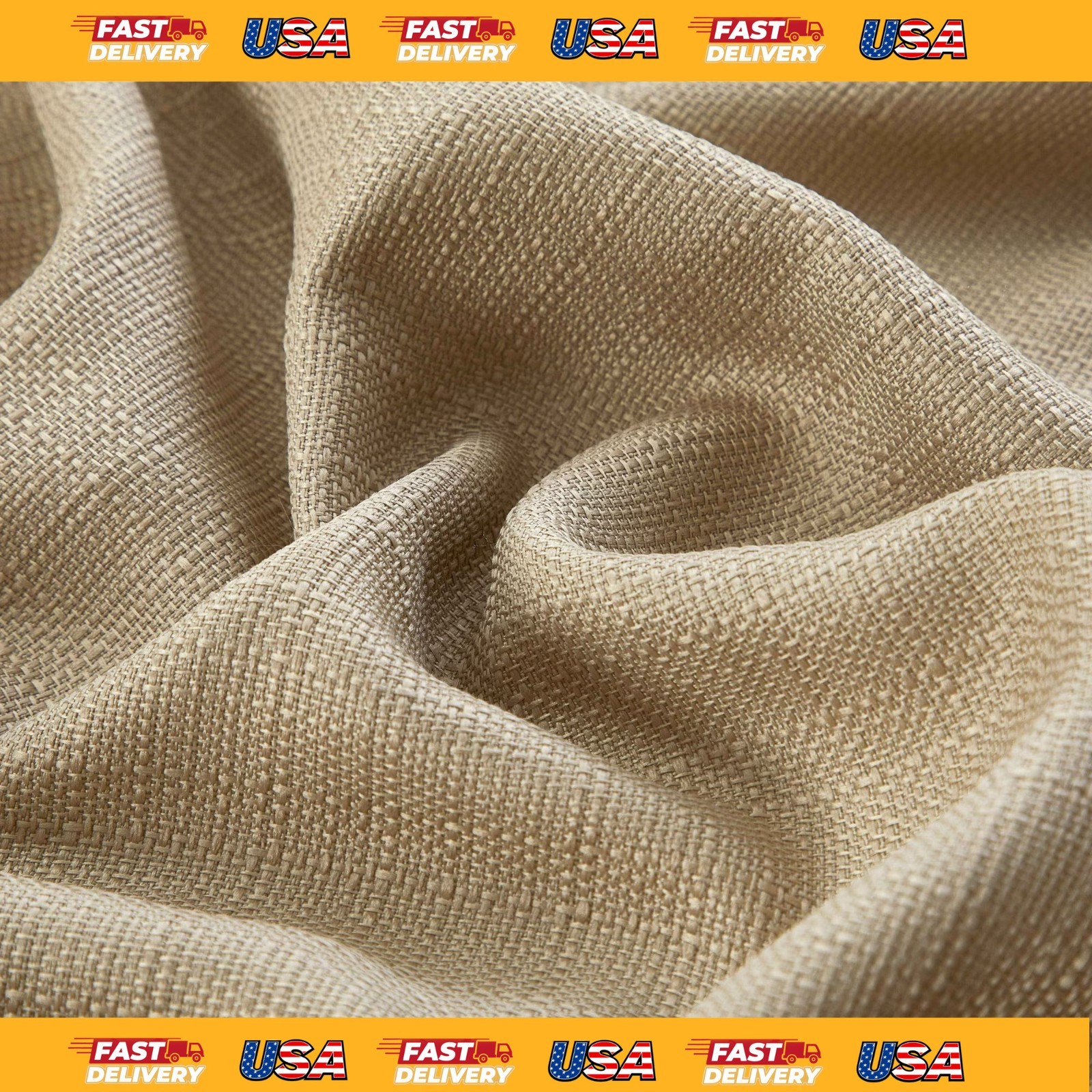 Mainstays Southport Light Filtering Textured Curtain Panels 2-Pack Beige 40×63