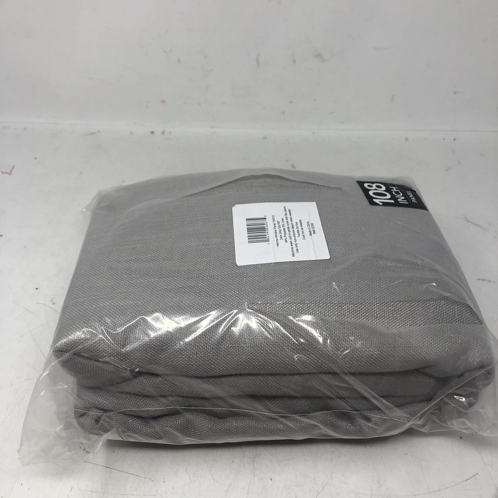 Harrow Window Panel Curtain 105315 Dark Gray 52 x 108″