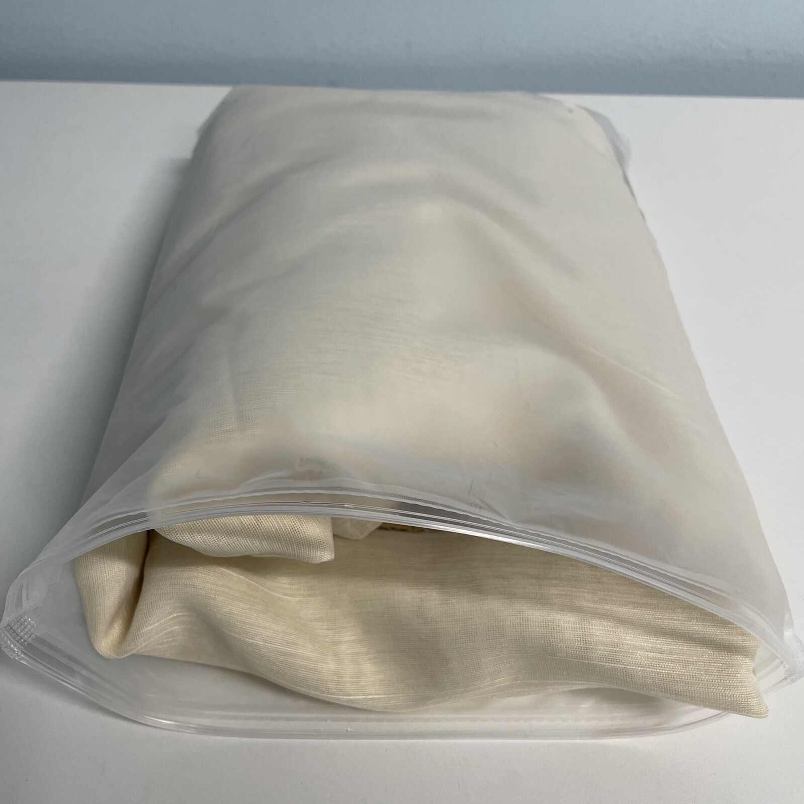 52×108 Sheer Window Curtain Panels (Set of 2) Ivory NEW FMFunctex Polyester 2-Pa