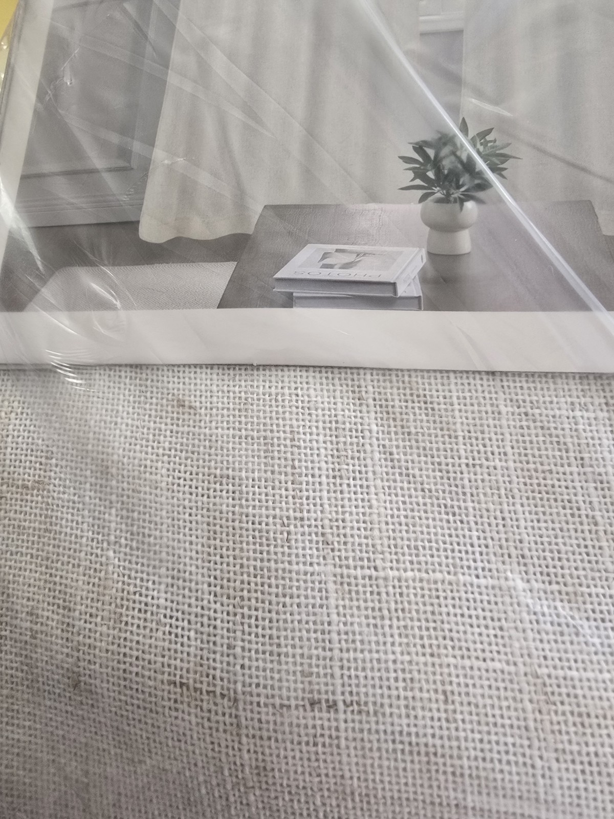 Laura Ashley Window Curtains 2 Two Panels 38 x 84 Linen Blend beige tie top NEW