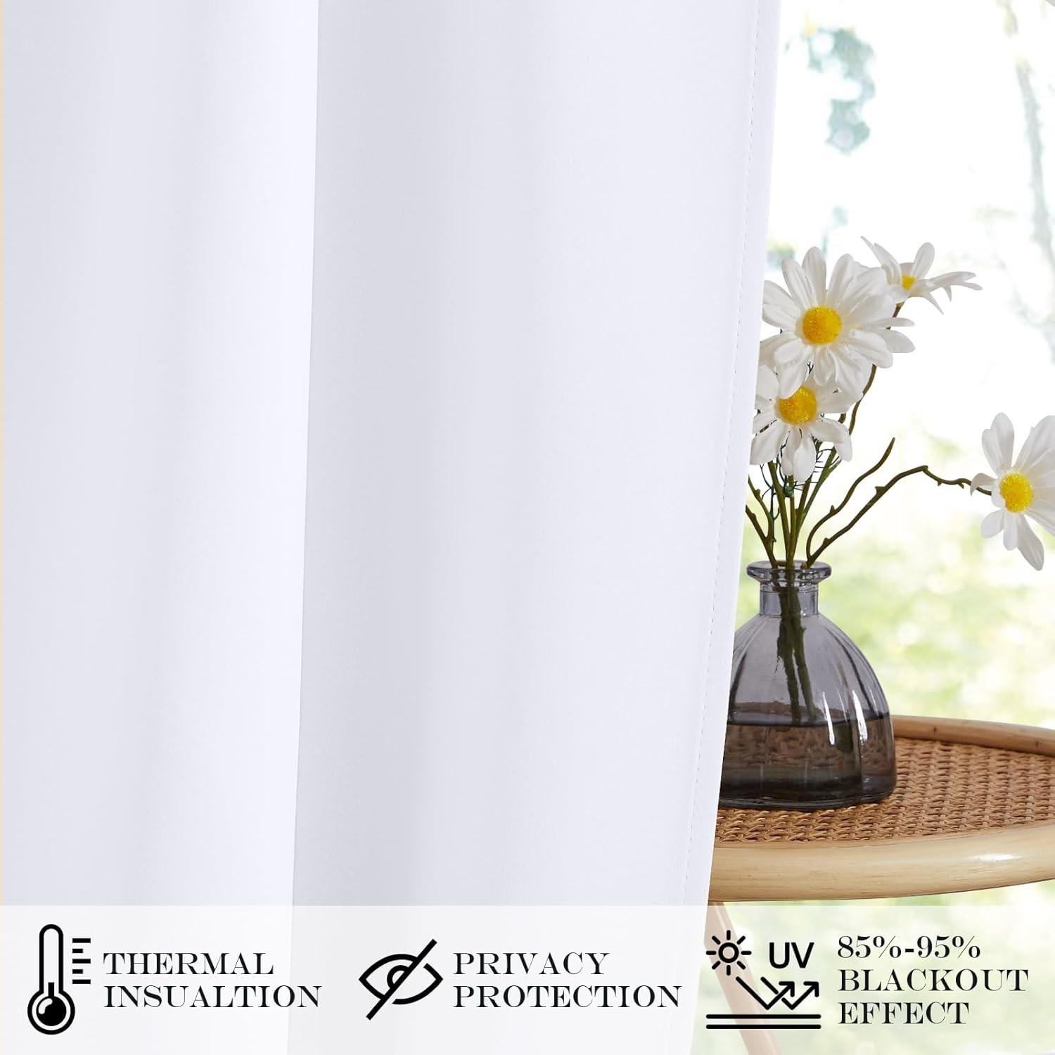 Blackout Side Door Curtain Polyester 12×40 Inches Privacy Shade Insulated