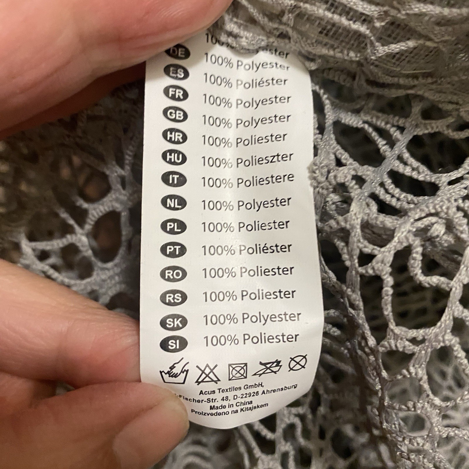 Set Lot Of 2 Gray Open Net Window Curtains By Acus Textiles 56”W x 96”L 56×96