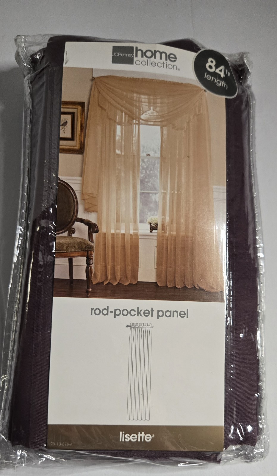 JC Penney Home Collection – Rod Pocket Panel 84 Inch Frosted Grape