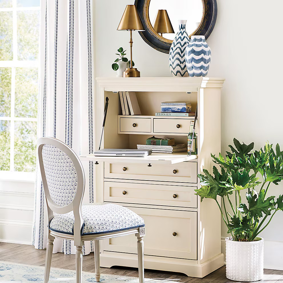 Ballard Designs Hollis Ditsy Stripe Drapery Panel…