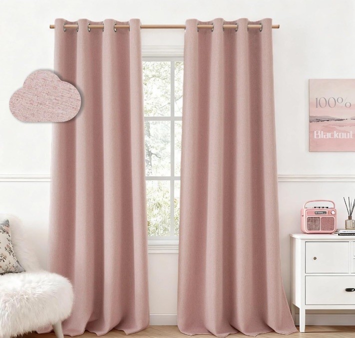 HOMEIDEAS Blackout Curtain for Bedroom 52’W x 84’L Inch Length 1 Panel