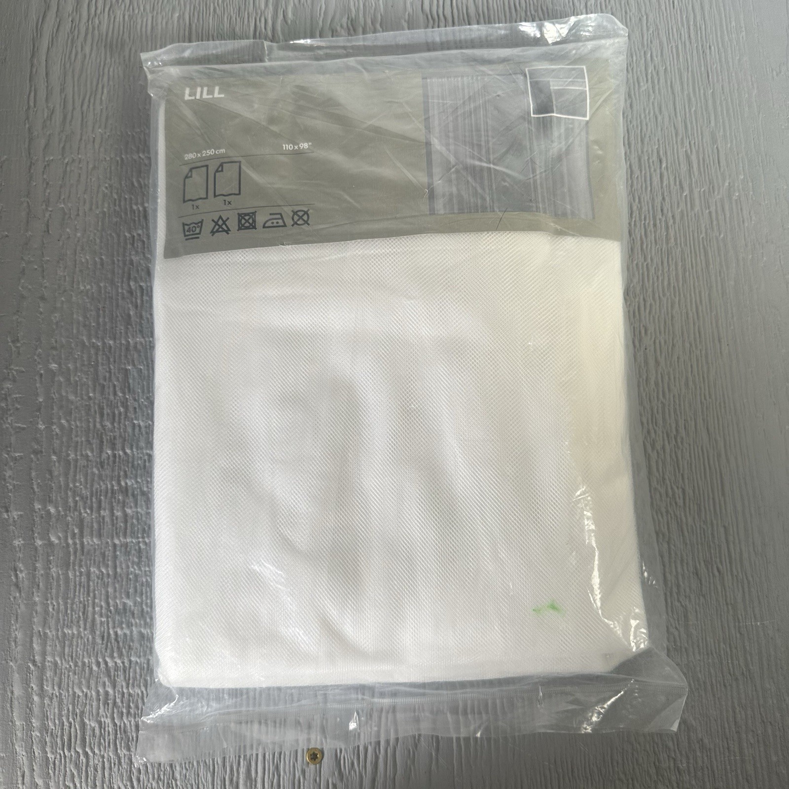 IKEA Lill Sheer White Curtain Panels Pair 2 Set 110 x 98 in NEW Drapes