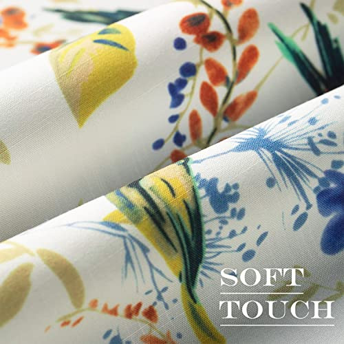 Curtains for Door Window, Birds Print Country Style Light Filtering