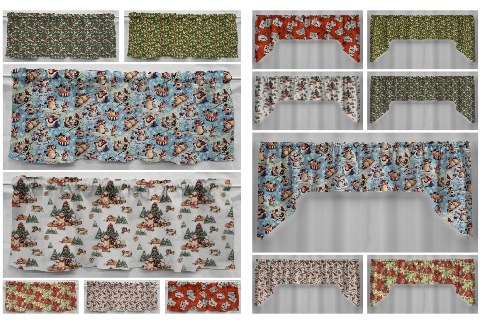 Christmas Valances, Curtains or Swags (7 Patterns Available)