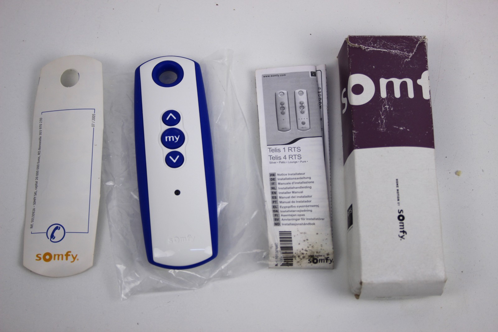 Somfy Telis 1 RTS Indoor Outdoor Patio Remote, 1-Channel water proof.