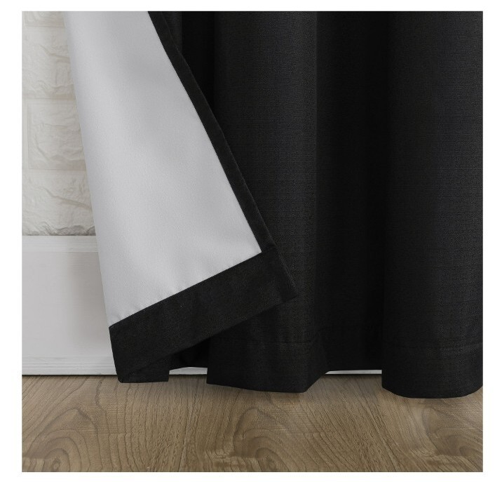 Sun Zero 2-Pack Arlo Textured Thermal Insulated Grommet Curtain Panel Pair