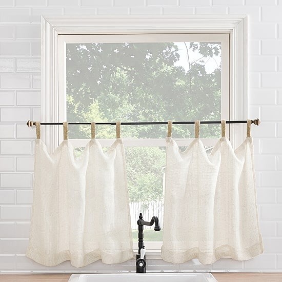 No 918 Brinley Tab Top Window Tier Curtains 27″x24″ Natural Pair