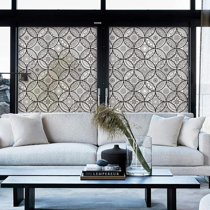 Privacy Window Film UV Blocking Static Cling Home Protection Frosted Glass Tint