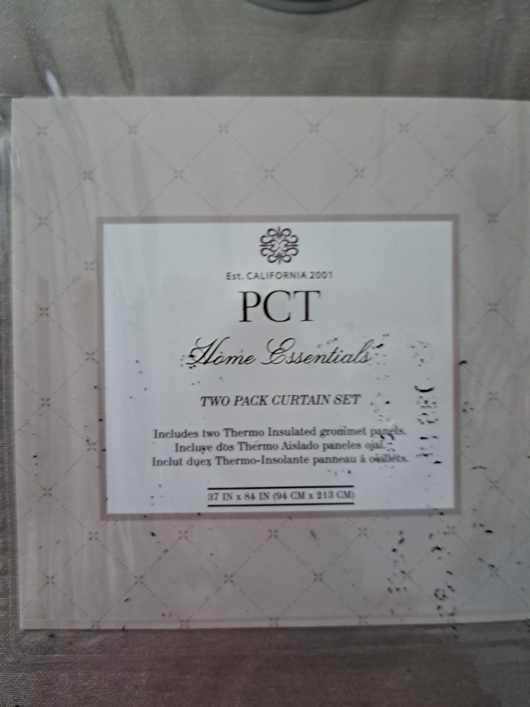 Pct Home Essentials Two Pack Curtain Set Taupe 37 In X 84 In