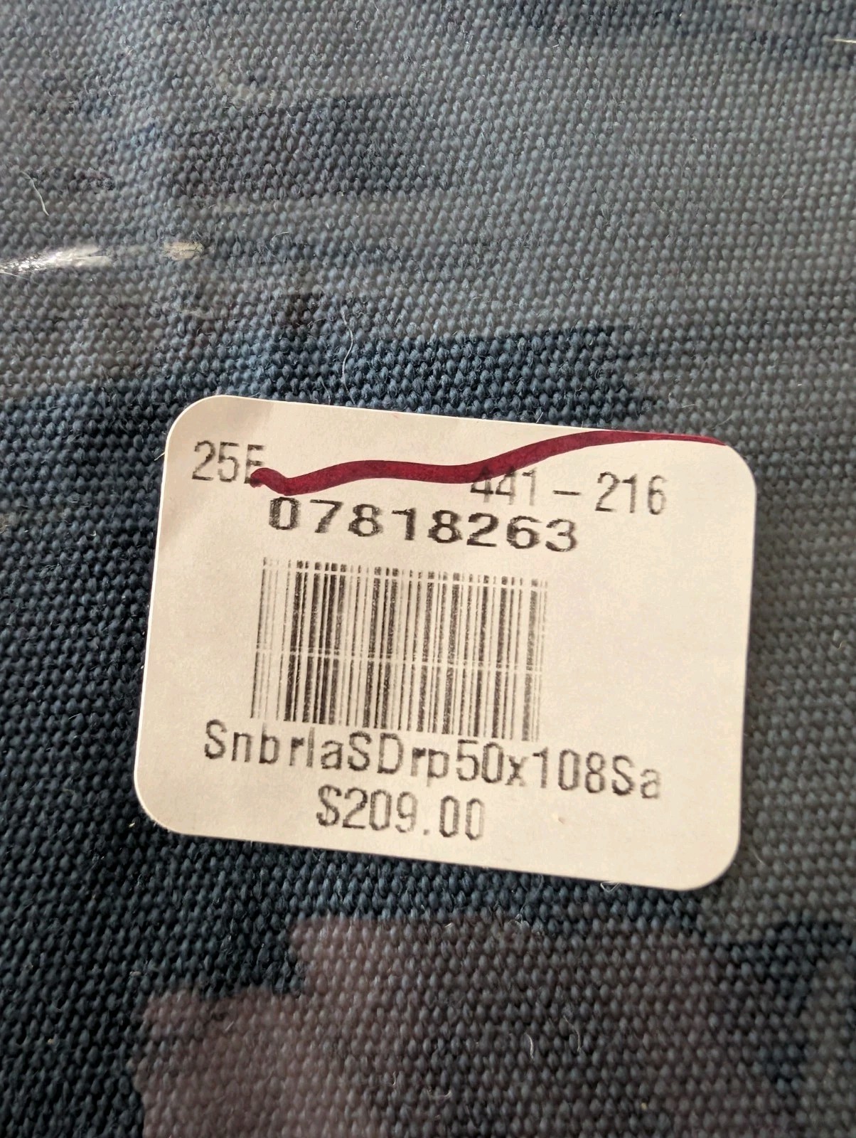POTTERY BARN Set/2 Sunbrella® Outdoor Grommet Curtain-50 x 108-Sapphire-OPEN BOX