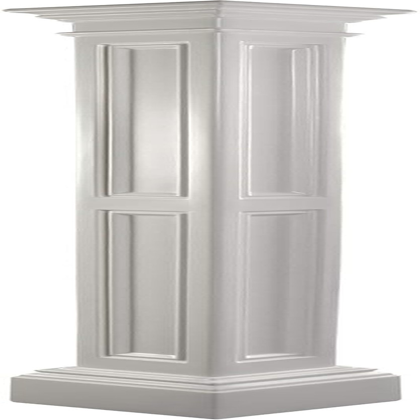 Liberty Lamp Post – White – 9.5In L X 9.5In W X 72In H – Fade Resistant – Polyet