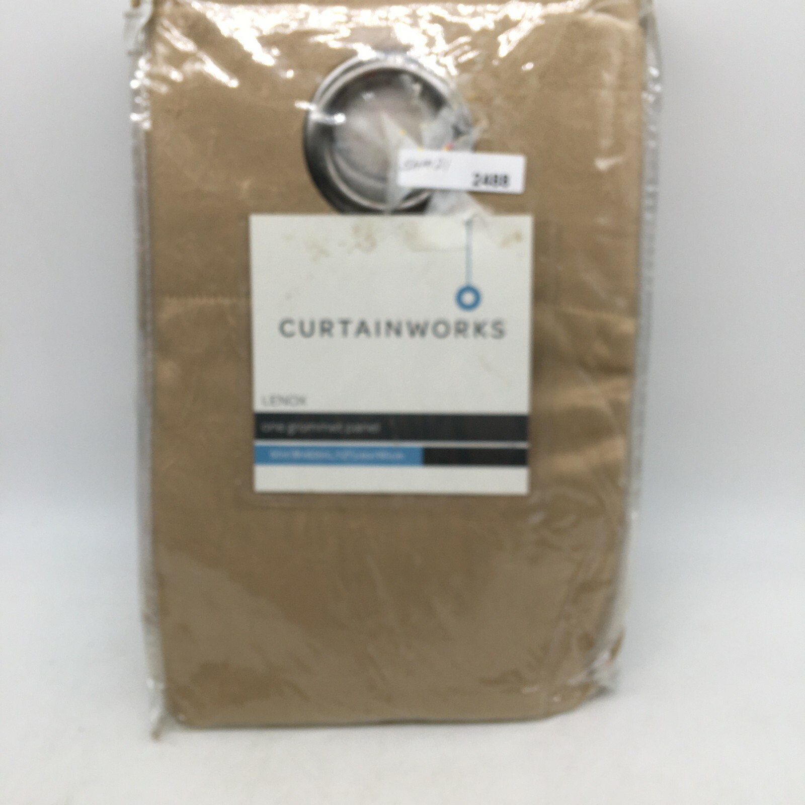 Curtainworks Lenox Grommet Lined Curtains Panel Solid Taupe 50in x 63in