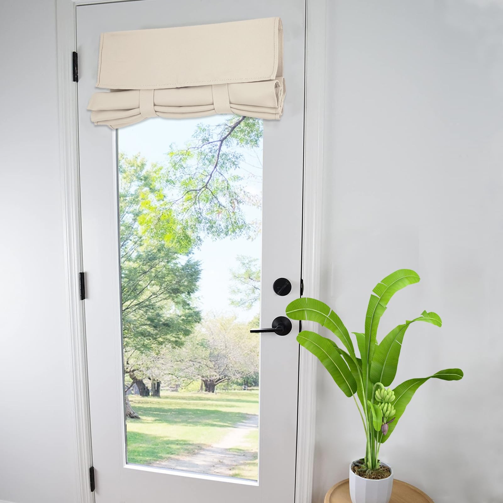 Side Door Curtains, Room Darkening Solid Color Door Window Covering for Glass…