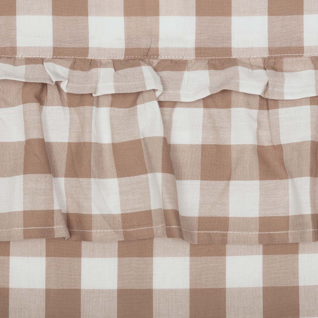 Farmhouse 24″x36″ Tier Pair Brown Rod Pocket Kitchen Window Curtains VHC Brands