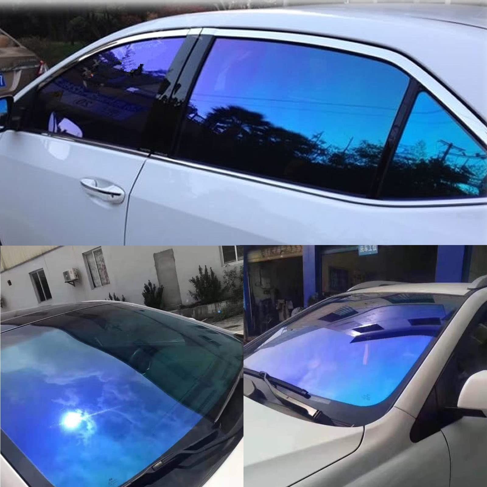 Dark Blue Car Window Tint Film – 65% VLT Solar Protection, Scratch Resistant, UV