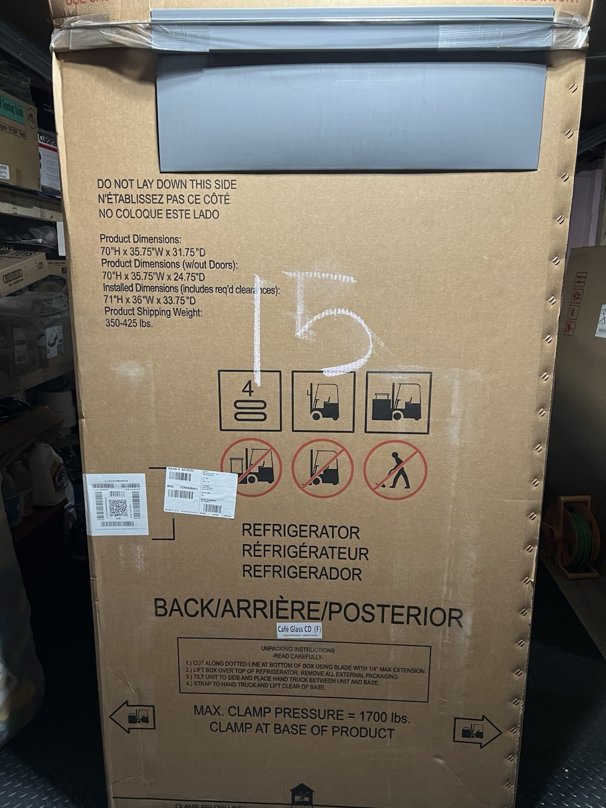 Cafe 36 Inch Redfrigerator