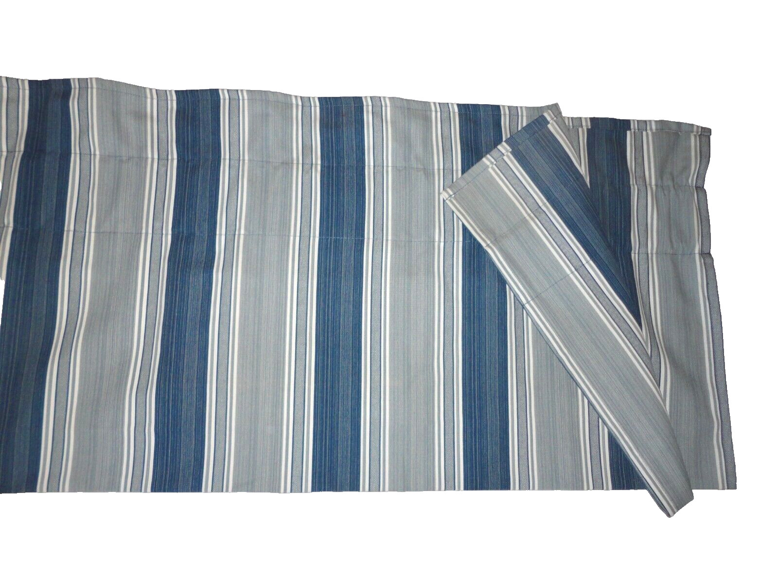 WAVERLY WILLIAMSBURG STRIPE BLUE SPOTSWOOD (1) TAILORD/BLOUSON VALANCE 16X78