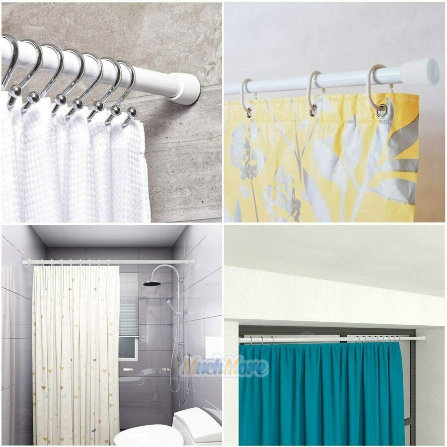 2/4/6Pack Curtain Tension Rods | 23 to 43 inches(Approx.) Spring Curtain Rod Set