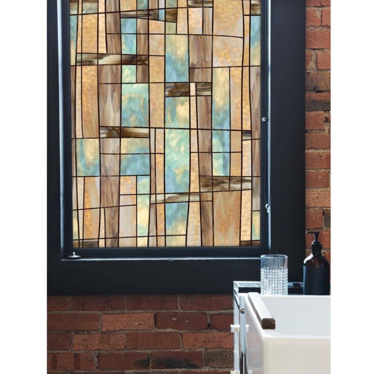 Home Privacy Glass Window Film Decorative Stained Etched Modern UV Artscape City