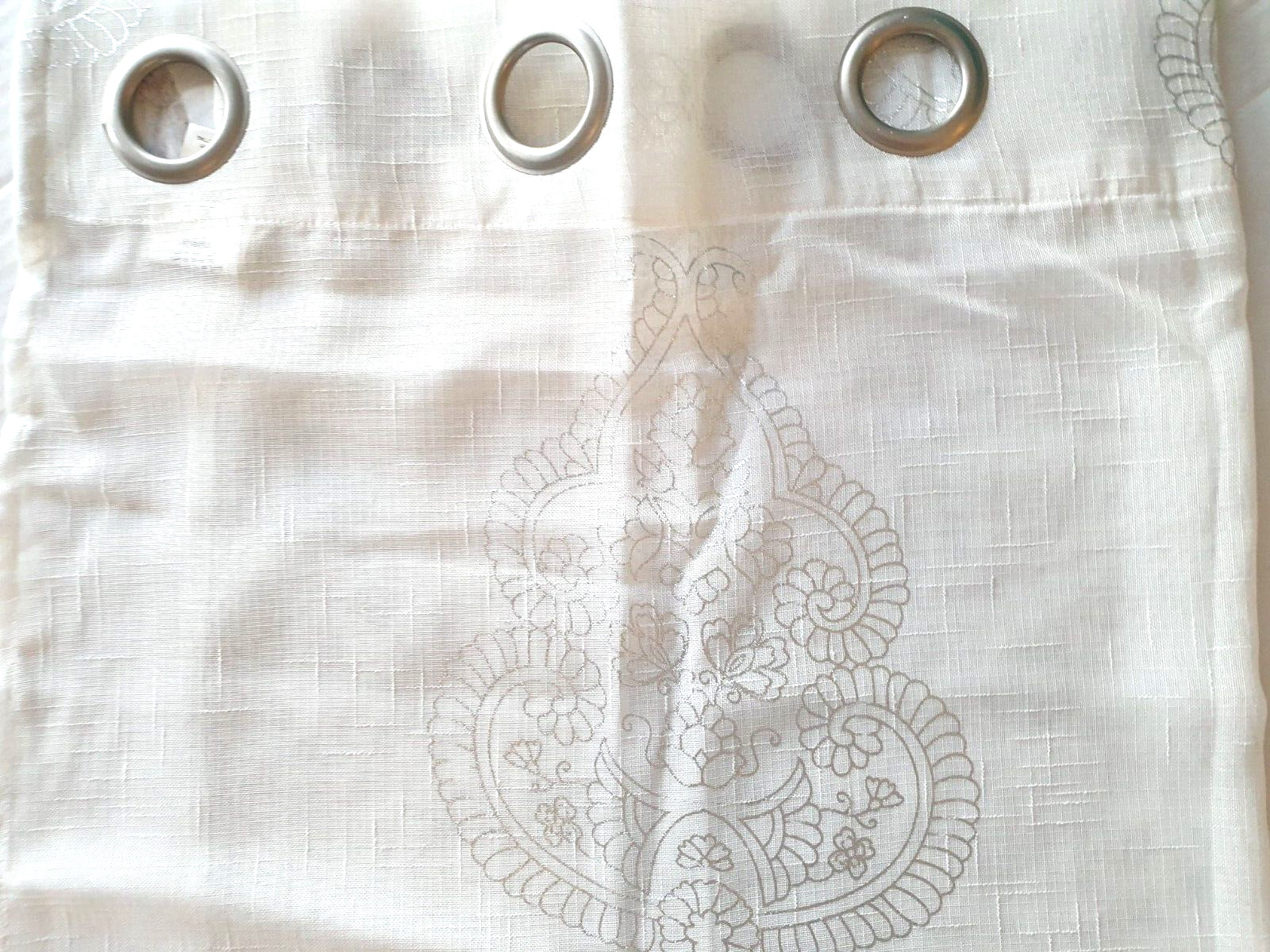 Curtains Draperies 4 Panels White Silver Romantic Opaque Duck River Rod Pole