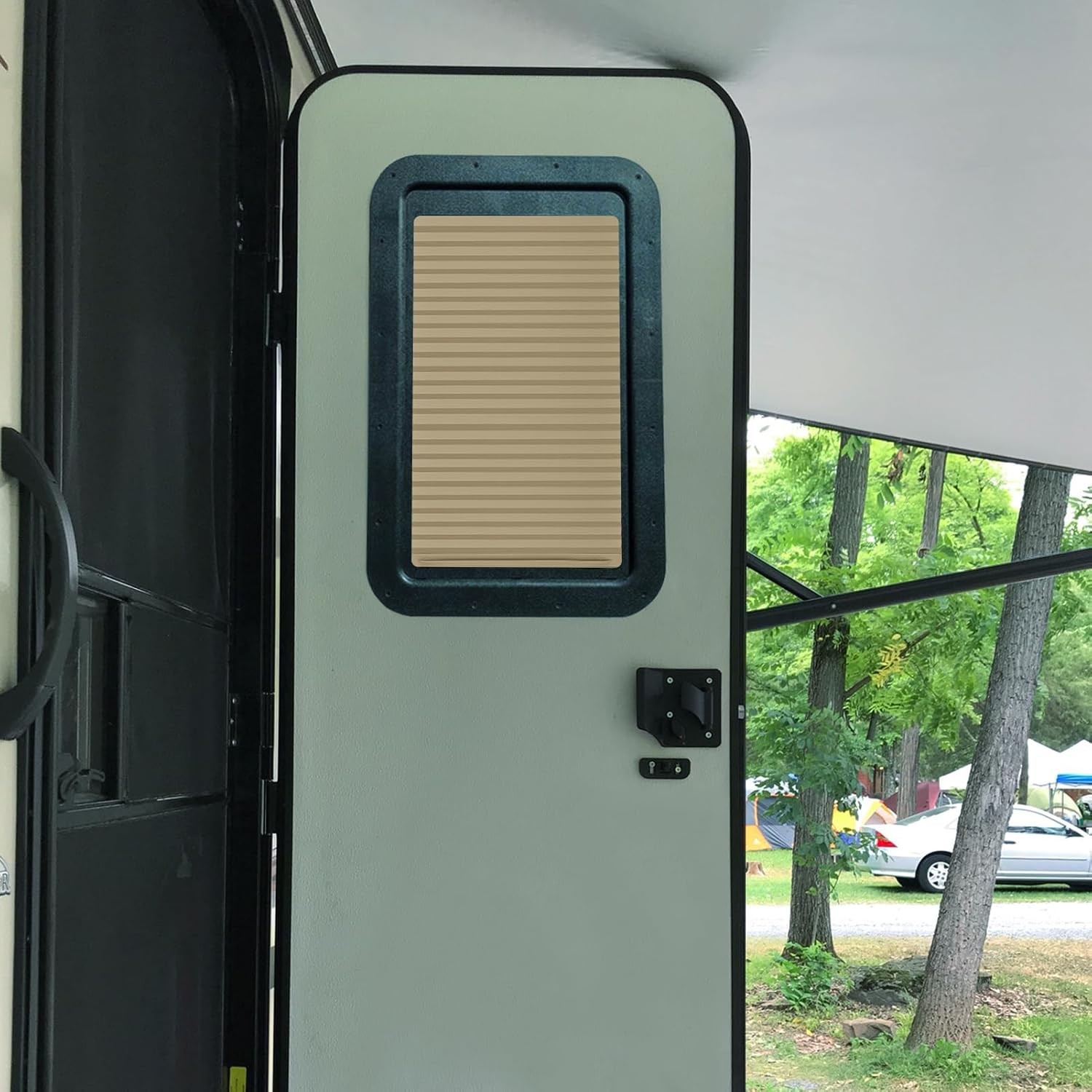 Thin Shade Ready for RV Entry Door, Thin Shade RV Door Window for Lippert Entry