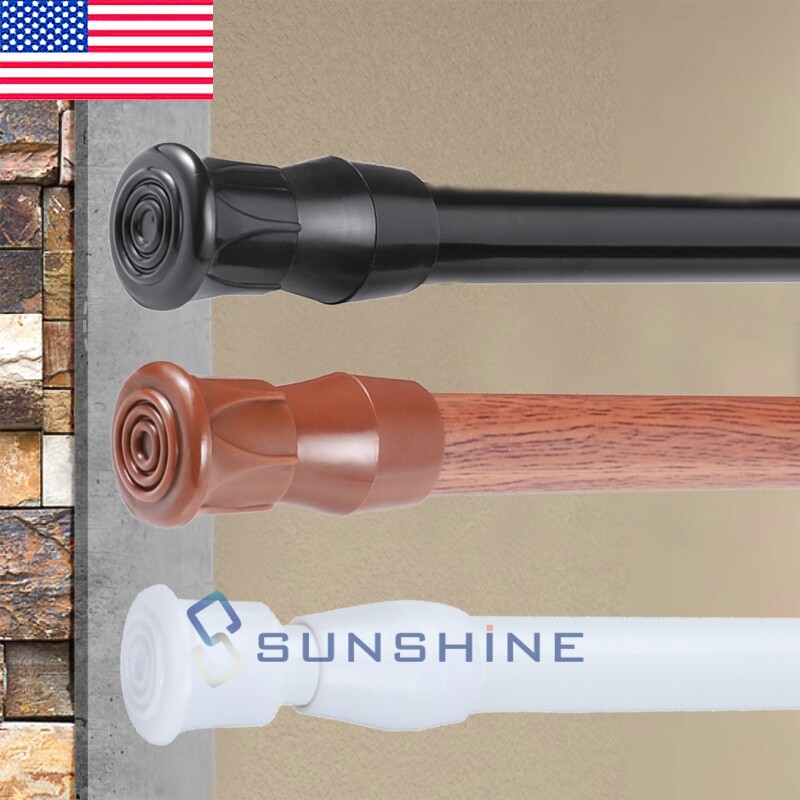 Spring Tension Curtain Rod For Window Kitchen Bathroom Cabinet Adjustable Length
