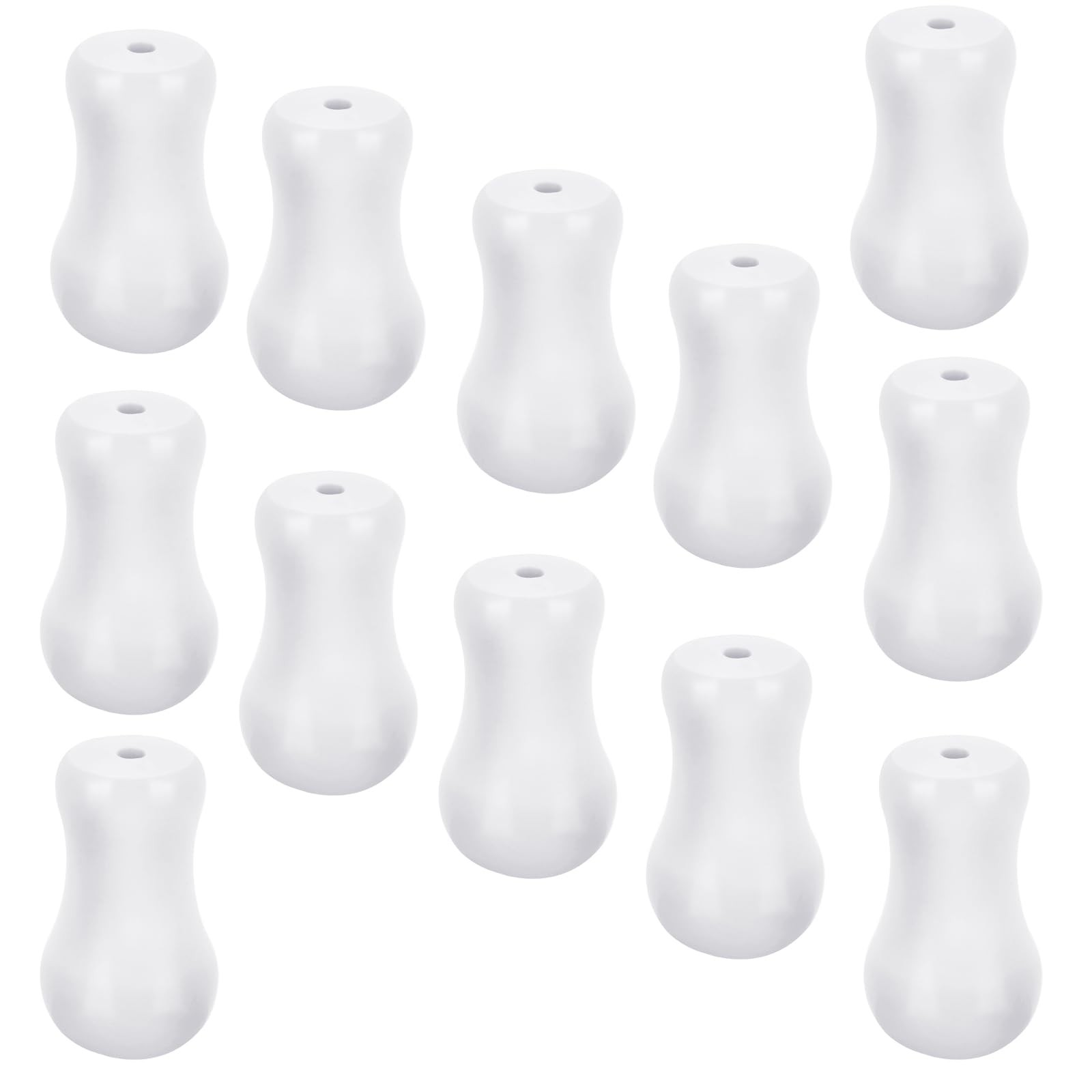 12 Pcs White Blind Pull Cord Knobs, Window 3.1 inches x 1.8 inches,