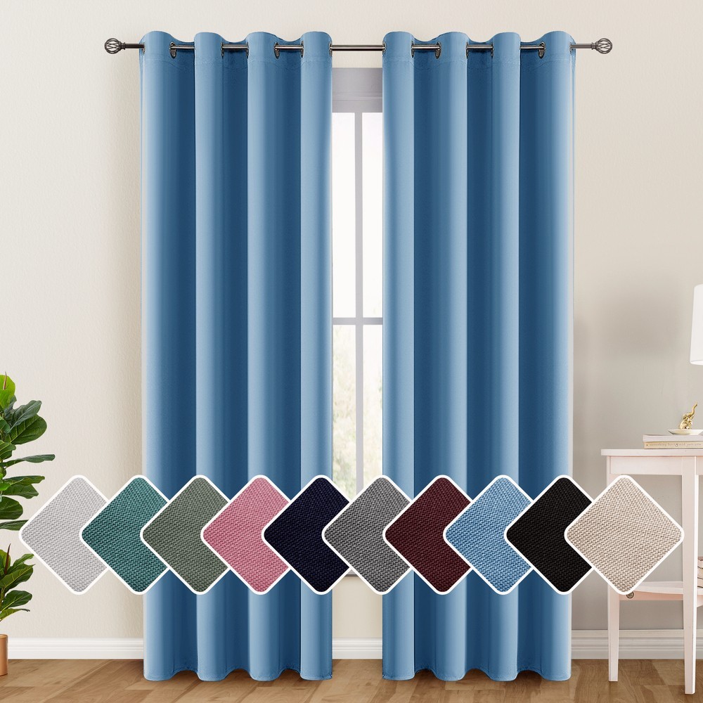 Blackout Curtain Room Darkening Window Curtains Insulated Thermal Grommet Panels