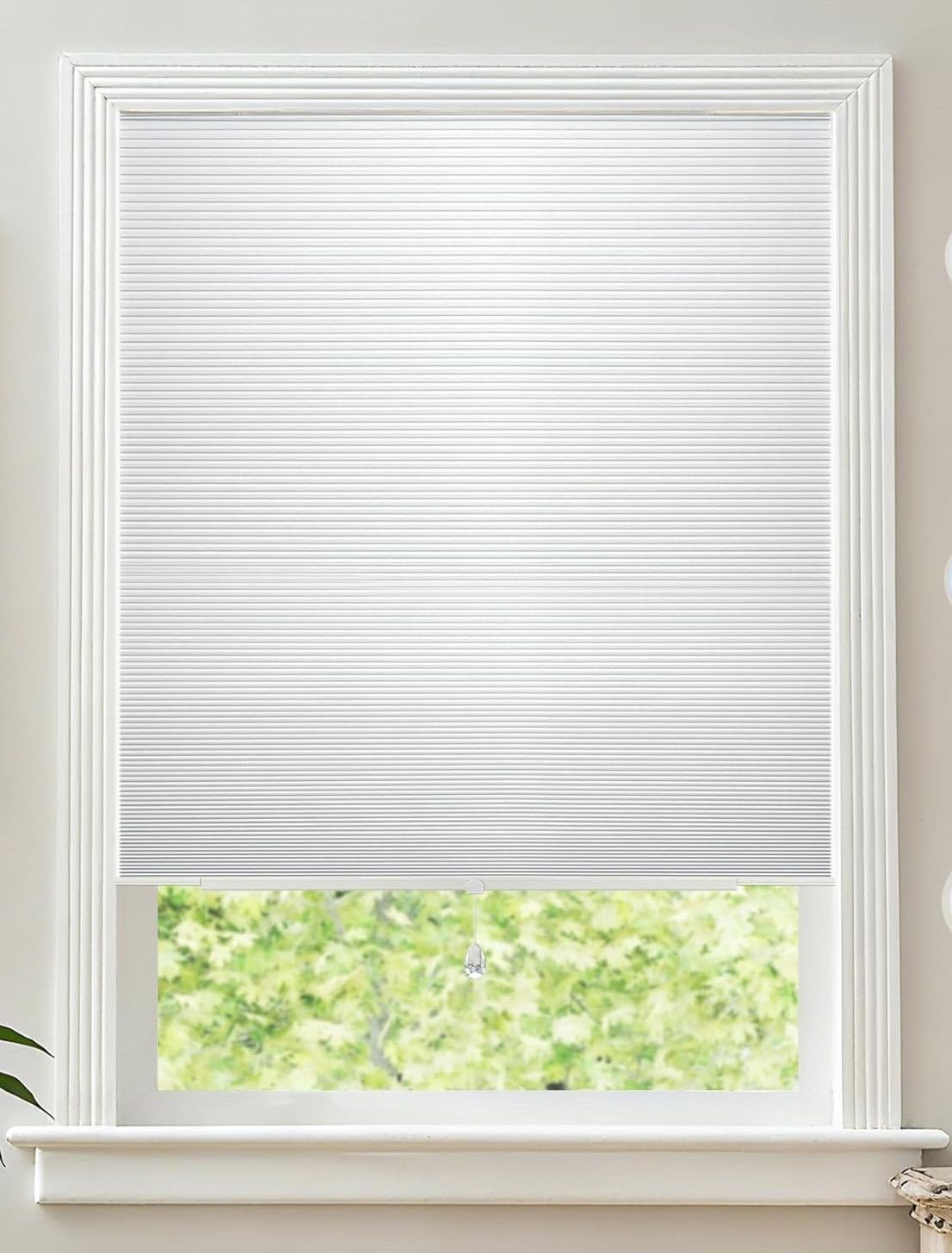 Tonature No Drill Cellular Shades Indoor Windows 26″ x 64″ WHITE