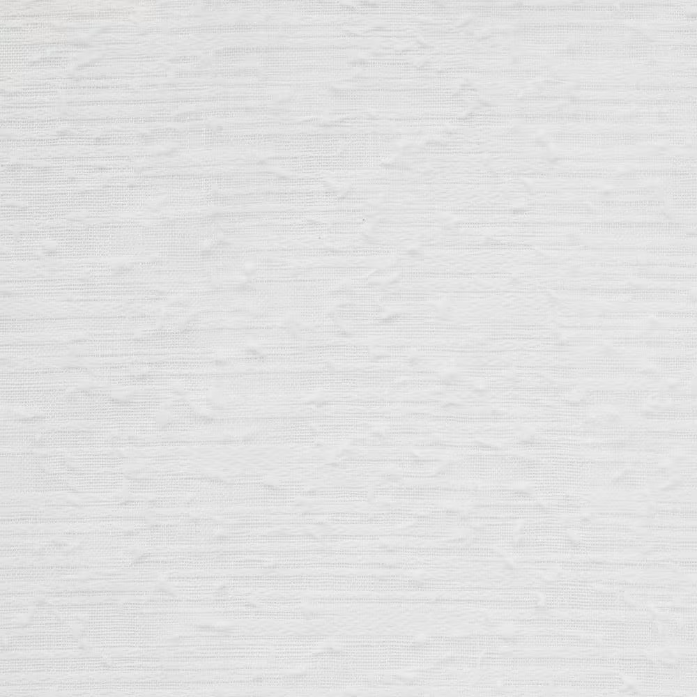 Boucle White Polyester Raised Slub Textured 52 In. W X 84 In. L Grommet Indoor S