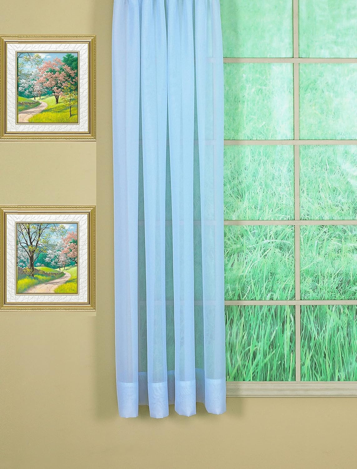 Emelia Original Voile Panel 72″, Sky Blue, 60″ W X 72″ L