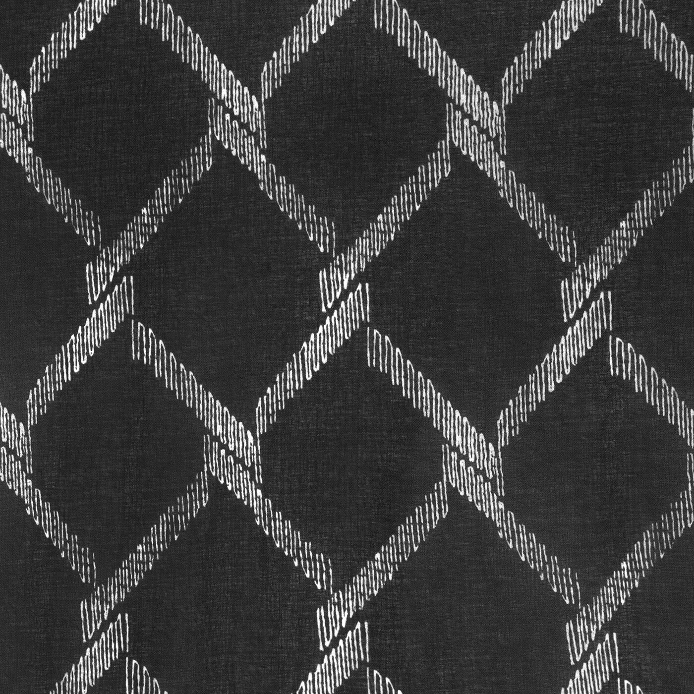 Black Window Panels Double Layer Light Filter Modern Moroccan Trellis Curtains