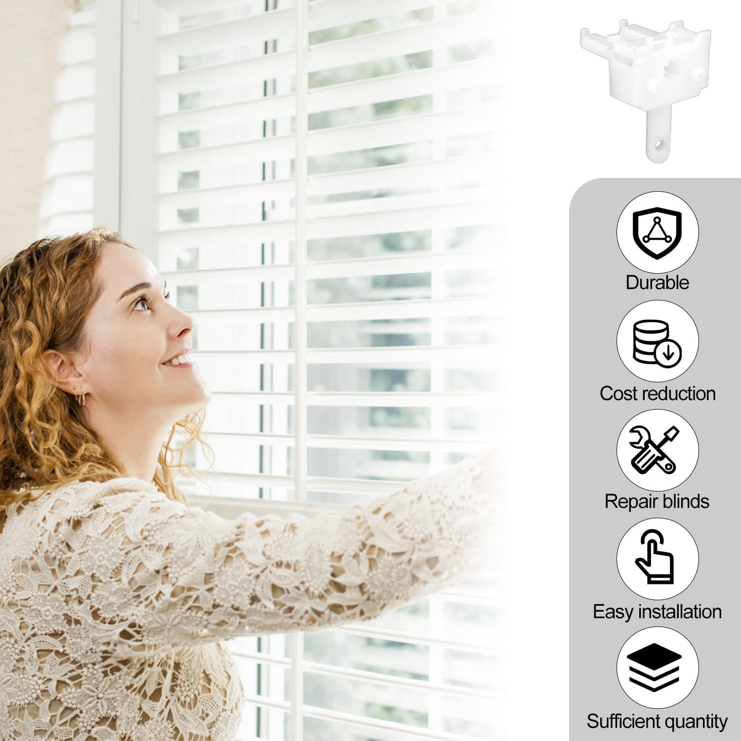 2Pcs Vertical Blinds Replacement Parts, Vertical Blind Wand Control Replacement