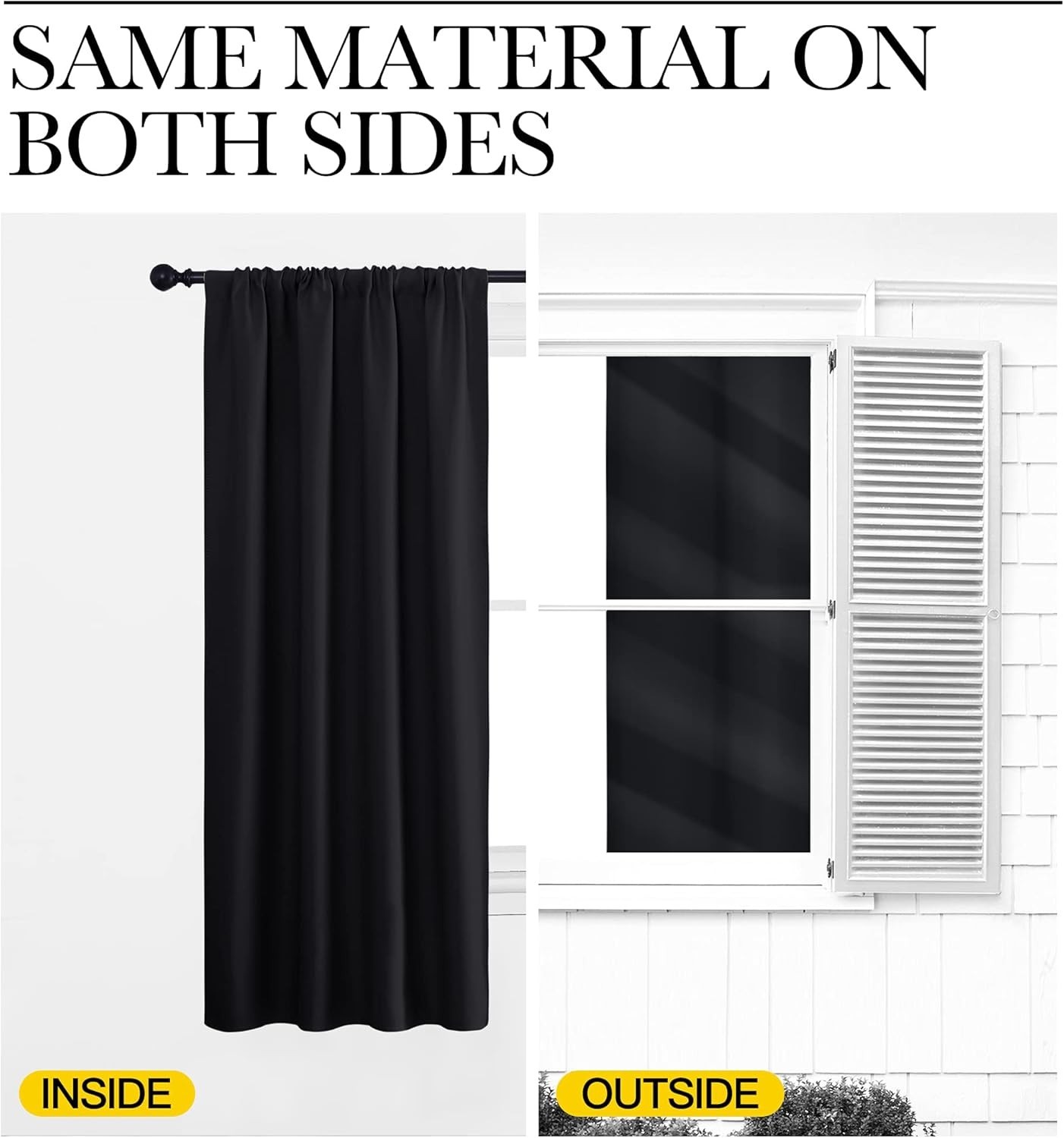 Blackout Curtains Microfiber 42 X 63 Inches Insulated Room Darkening Drapes