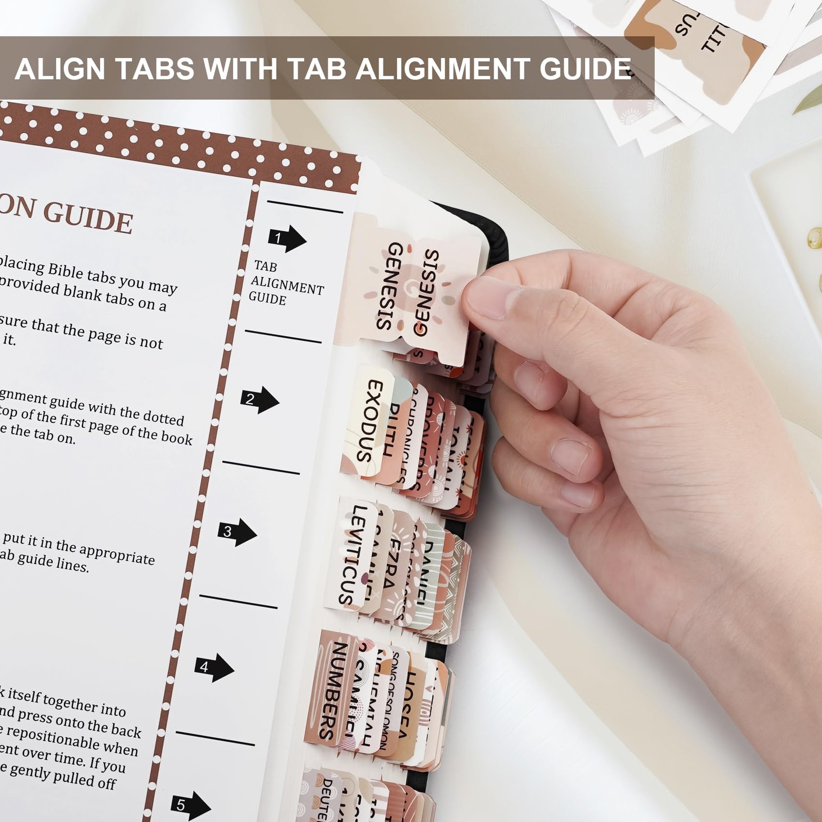 Laminated Bible Tabs for Women & Men – Large Print Study A-boho