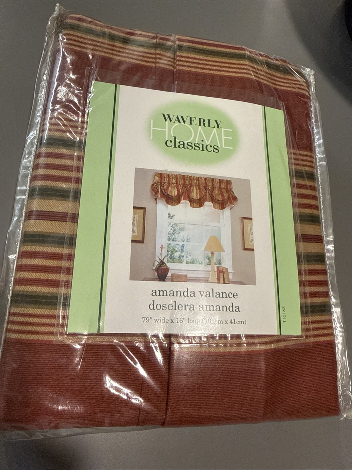 Waverly Classics Home Amanda Red Valance 79 X 16 New