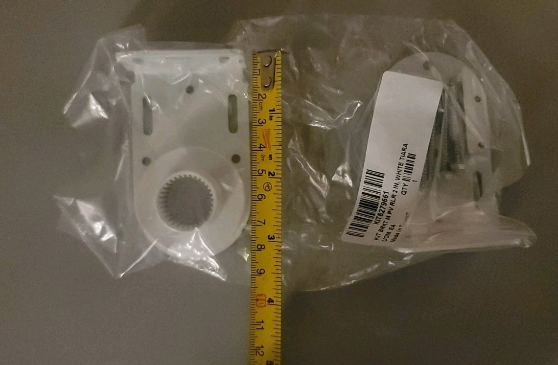 Hunter Douglas Powerview Roller Shade extention Mounting Brackets White – NEW!
