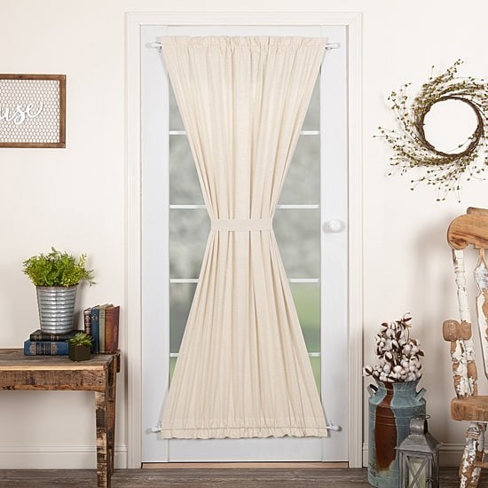 VHC Brands Simple Life Door Curtain Panel 40×72 Rod Pocket Light Filtering