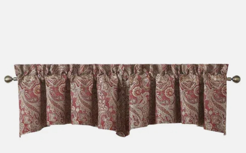 WATERFORD DANEHILL WINDOW DRESSING 5pc DRAPES VALANCE RED NIP BEAUTIFUL