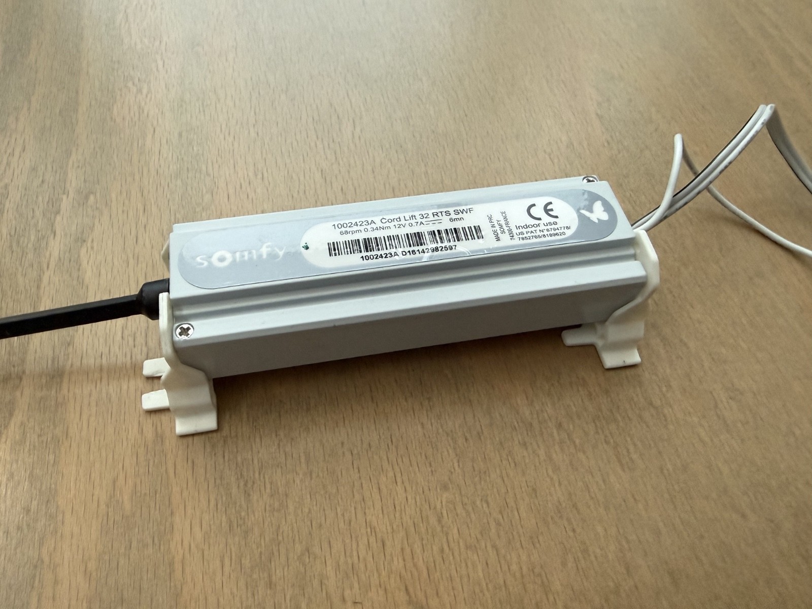 Somfy Cord Lift 32 RTS SWF Motor 1002423A WireFree 12V DC, Used
