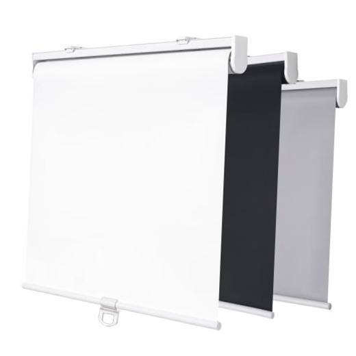 SHADEMOON Cordless Blackout Window Roller Shades, Pull Down 14″W x 72″H White