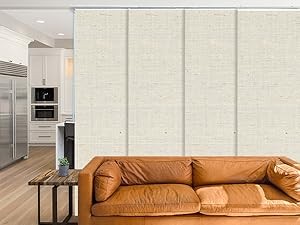 Panel Track Blinds for Sliding Glass Door, Adjustable Track for Patio Entry,