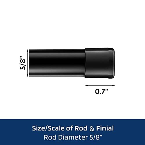 Alskarhem Black Curtain Rods for Windows 30 to 88 Assorted Sizes , Colors