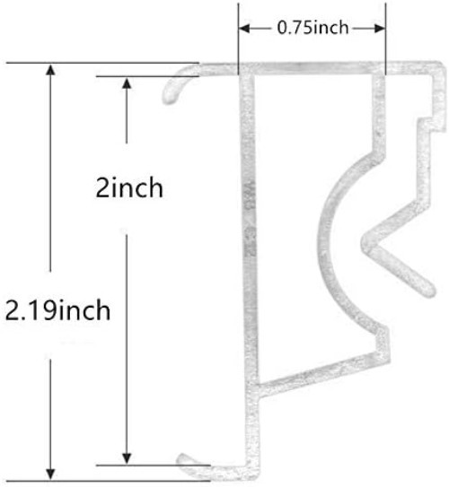 Eco-Friendly Valance Clips – 5 Clear Plastic Holders for 2-Inch Blinds