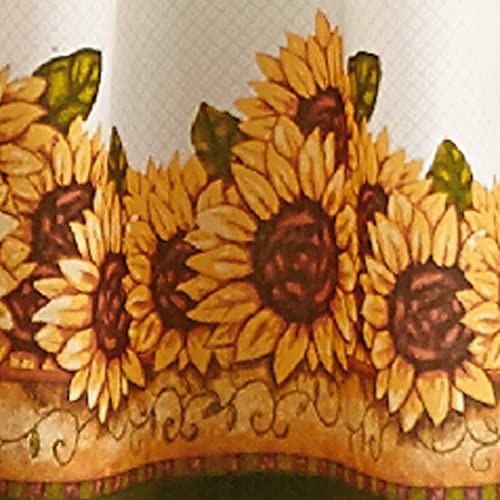 Curtainworks Sunflower Garden Window Kitchen 28″W x 36″L (Pack of 3) Yellow